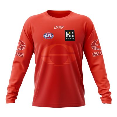 AFL Gold Coast Suns Personalized 2025 Home Kits Performance Long Sleeve Shirt