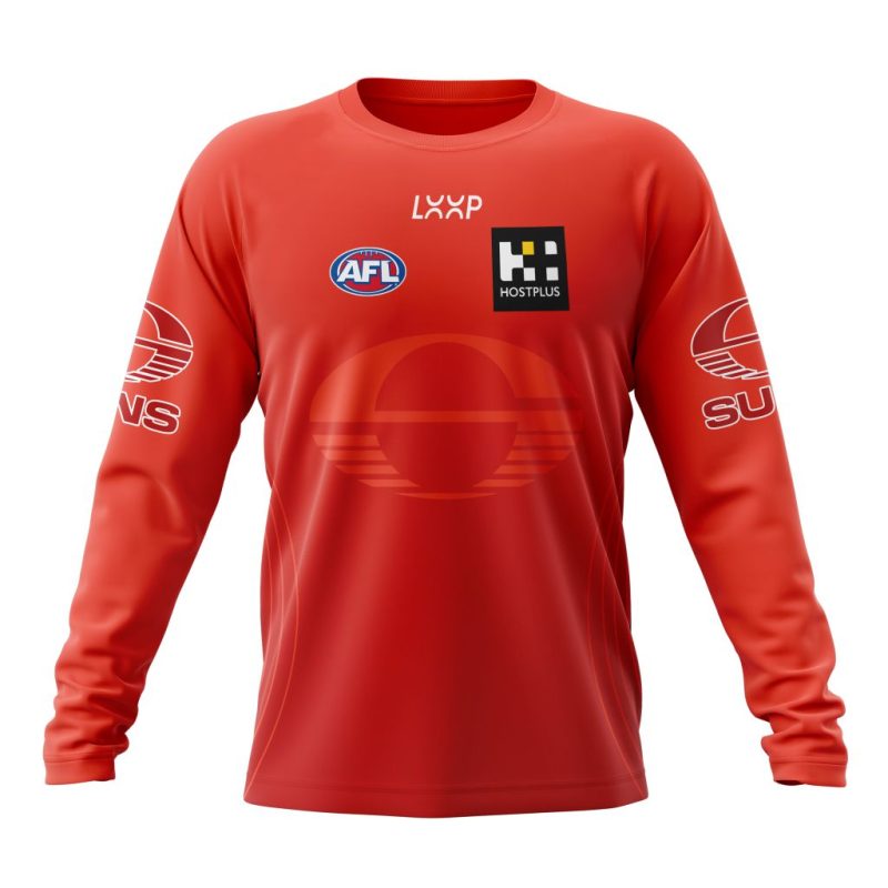 AFL Gold Coast Suns Personalized 2025 Home Kits Performance Long Sleeve Shirt