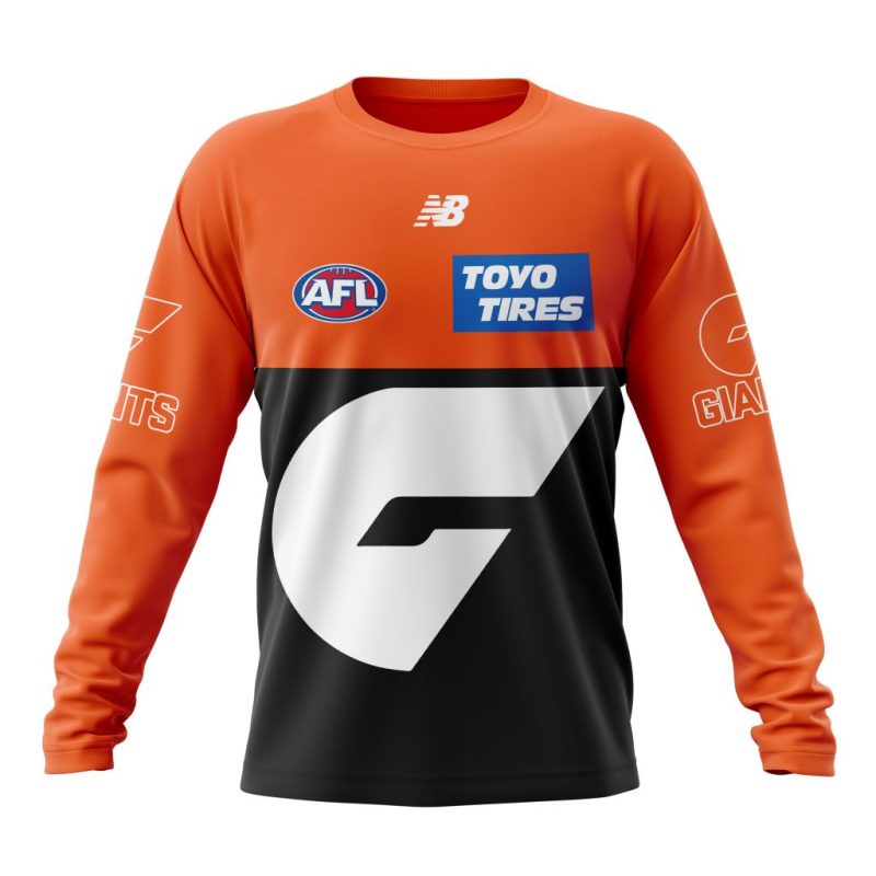 AFL Greater Western Sydney Giants Personalized 2025 Home Kits Performance Long Sleeve Shirt