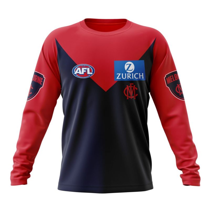AFL Melbourne Football Club Personalized 2025 Home Kits Performance Long Sleeve Shirt