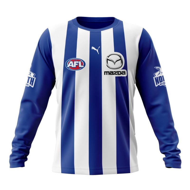 AFL North Melbourne Football Club Personalized 2025 Home Kits Performance Long Sleeve Shirt