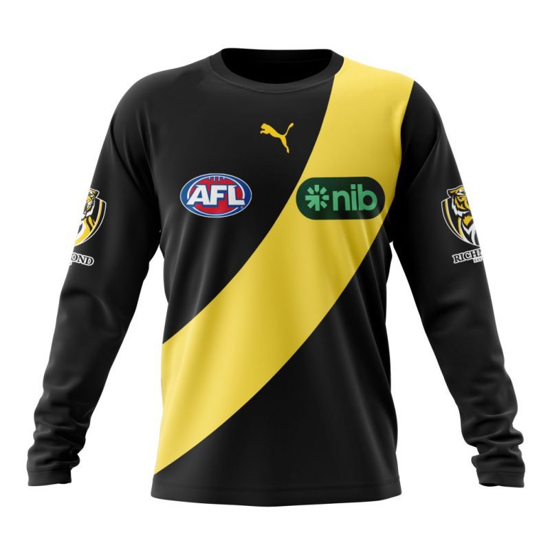 AFL Richmond Tigers Personalized 2025 Home Kits Performance Long Sleeve Shirt