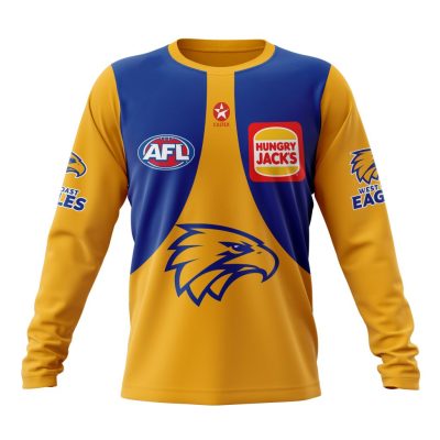 AFL West Coast Eagles Personalized 2025 Clash Kits Performance Long Sleeve Shirt