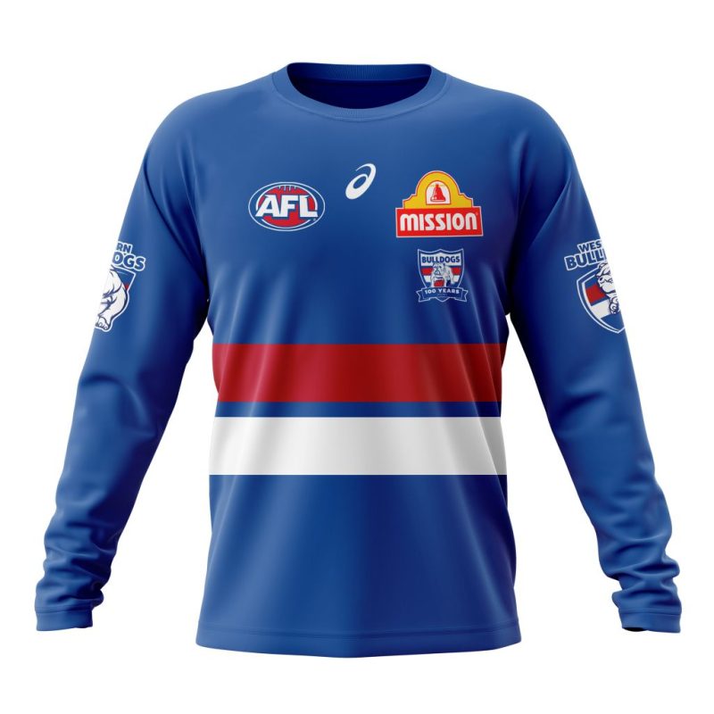 AFL Western Bulldogs Personalized 2025 Home Kits Performance Long Sleeve Shirt