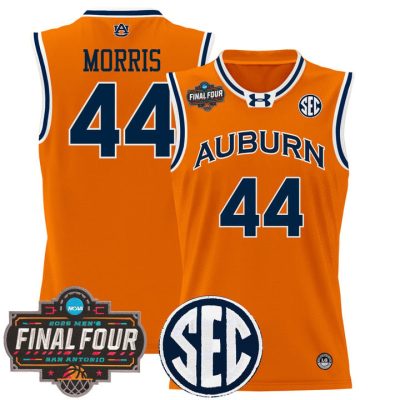 Auburn Tigers 2025 Final Four Patch Lightweight Basketball Jersey - Orange Chris Morris