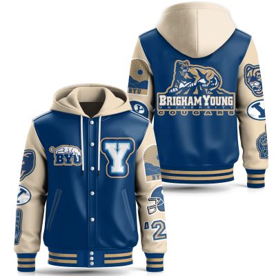 BYU Cougars NCAA Hooded Baseball Jacket CHB1017