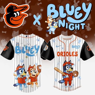 Baltimore Orioles MLB x Bluey And Bingo Special Edition Baseball Jersey 2025 DBJ1004