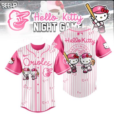 Baltimore Orioles x Hello Kitty Night Game 2025 Limited Edition Baseball Jersey