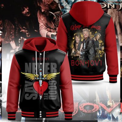Bon Jovi Special Hooded Baseball Jacket CHB1306