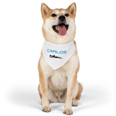 Carlos Sainz "CARLOS" F1 Dog Bandana Collar Williams Racing Pet Gift PBN1008