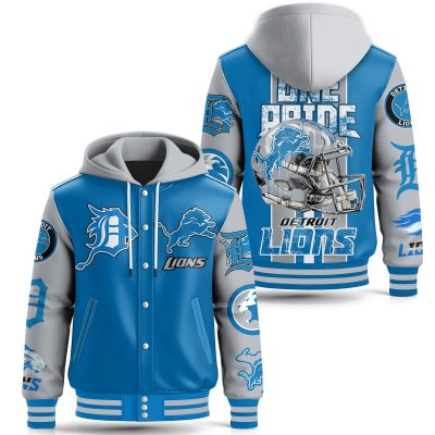 Detroit Lions Special Hooded Baseball Jacket CHB1167