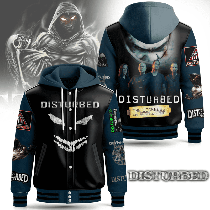 Disturbed Special Hooded Baseball Jacket CHB1326