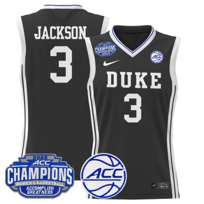 Duke Blue Devils 2025 ACC Women's Conference Tournament Champions Lightweight Basketball Jersey - Black Ashlon Jackson