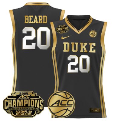 Duke Blue Devils 2025 ACC Women's Conference Tournament Champions Lightweight Basketball Jersey - Black Gold Alana Beard