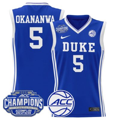 Duke Blue Devils 2025 ACC Women's Conference Tournament Champions Lightweight Basketball Jersey - Royal Oluchi Okananwa