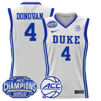 Duke Blue Devils 2025 ACC Women's Conference Tournament Champions Lightweight Basketball Jersey - White Jadyn Donovan