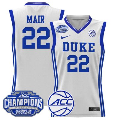 Duke Blue Devils 2025 ACC Women's Conference Tournament Champions Lightweight Basketball Jersey - White Taina Mair