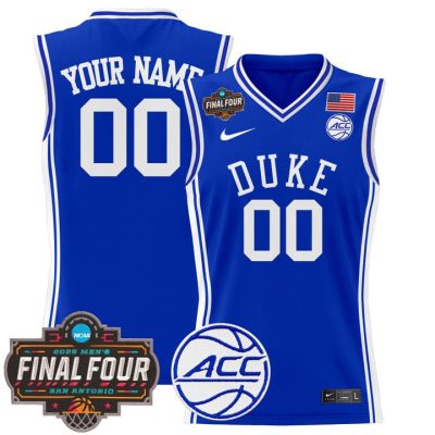 Duke Blue Devils 2025 Final Four Patch Basketball Custom Jersey - Royal