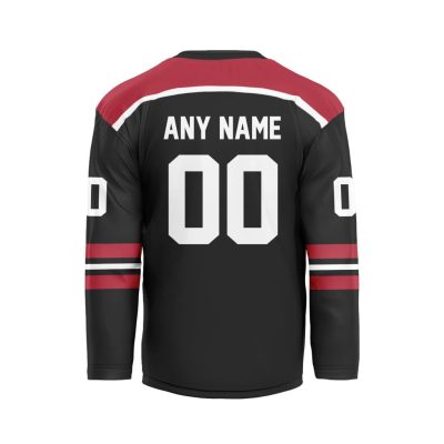 ECHL Allen Americans Personalized Black V-shaped Hockey Jersey