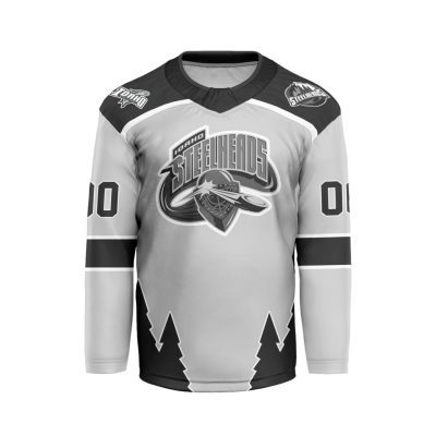 ECHL Idaho Steelheads Personalized White V-shaped Hockey Jersey