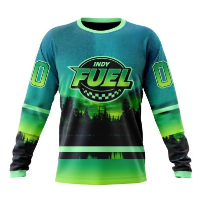 ECHL Indy Fuel Design With Northern Lights Performance Long Sleeve Shirt