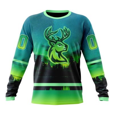 ECHL Iowa Heartlanders Design With Northern Lights Performance Long Sleeve Shirt