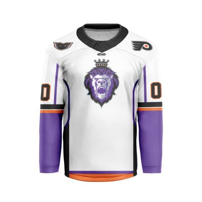 ECHL Reading Royals Personalized Away V-shaped Hockey Jersey