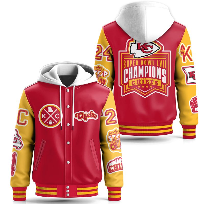 Kansas City Chiefs Special Hooded Baseball Jacket CHB1281
