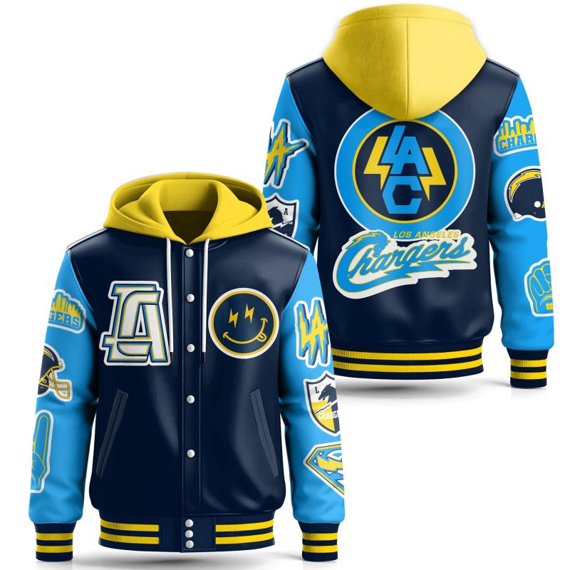 Los Angeles Chargers Special Hooded Baseball Jacket CHB1283
