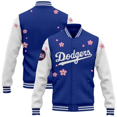 Los Angeles Dodgers Tokyo Series 2025 x Takashi Murakami Baseball Jacket Varsity Jacket - Royal White Team