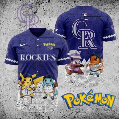 MLB Colorado Rockies X Pokemon Baseball Jersey DBJ1389