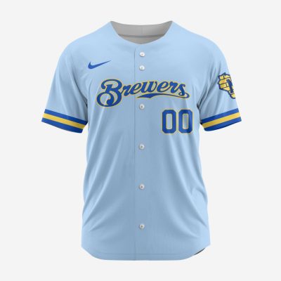 MLB Milwaukee Brewers Personalized Alternate Design Concept Baseball Jersey DBJ1288