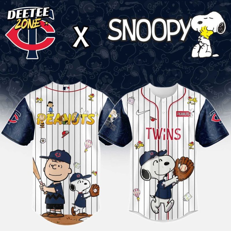 MLB Minnesota Twins Peanuts 75th Anniversary Baseball Jersey