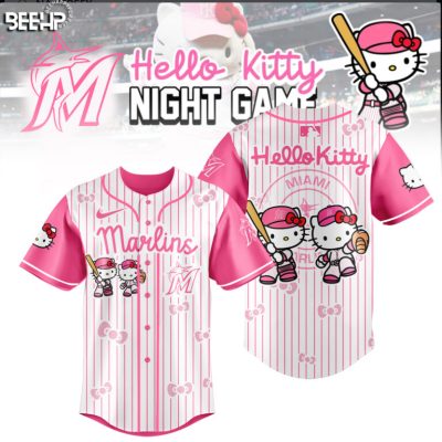 Miami Marlins x Hello Kitty Night Game 2025 Limited Edition Baseball Jersey
