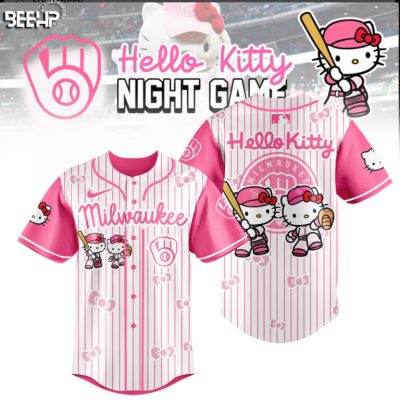 Milwaukee Brewers x Hello Kitty Night Game 2025 Limited Edition Baseball Jersey