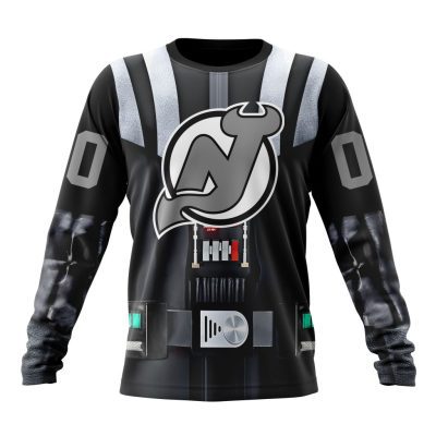 NHL New Jersey Devils Special Star Wars Darth Vader Design Performance Long Sleeve Shirt