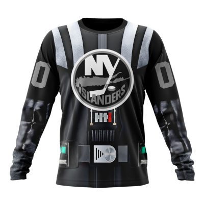 NHL New York Islanders Special Star Wars Darth Vader Design Performance Long Sleeve Shirt