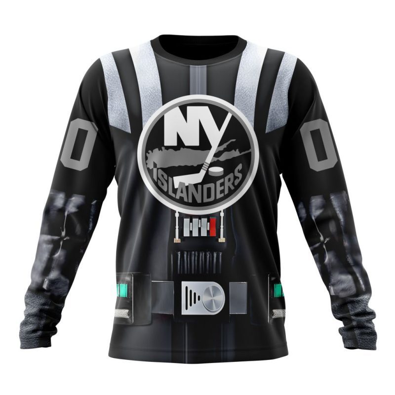 NHL New York Islanders Special Star Wars Darth Vader Design Performance Long Sleeve Shirt