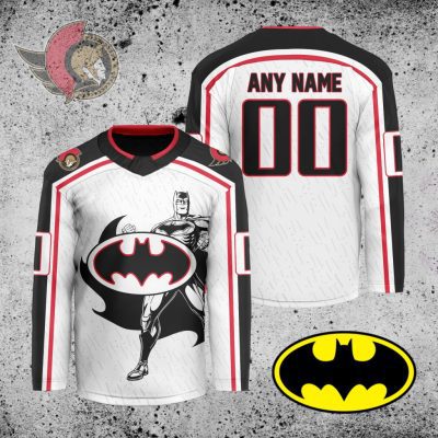 NHL Ottawa Senators X Batman Hockey Jersey