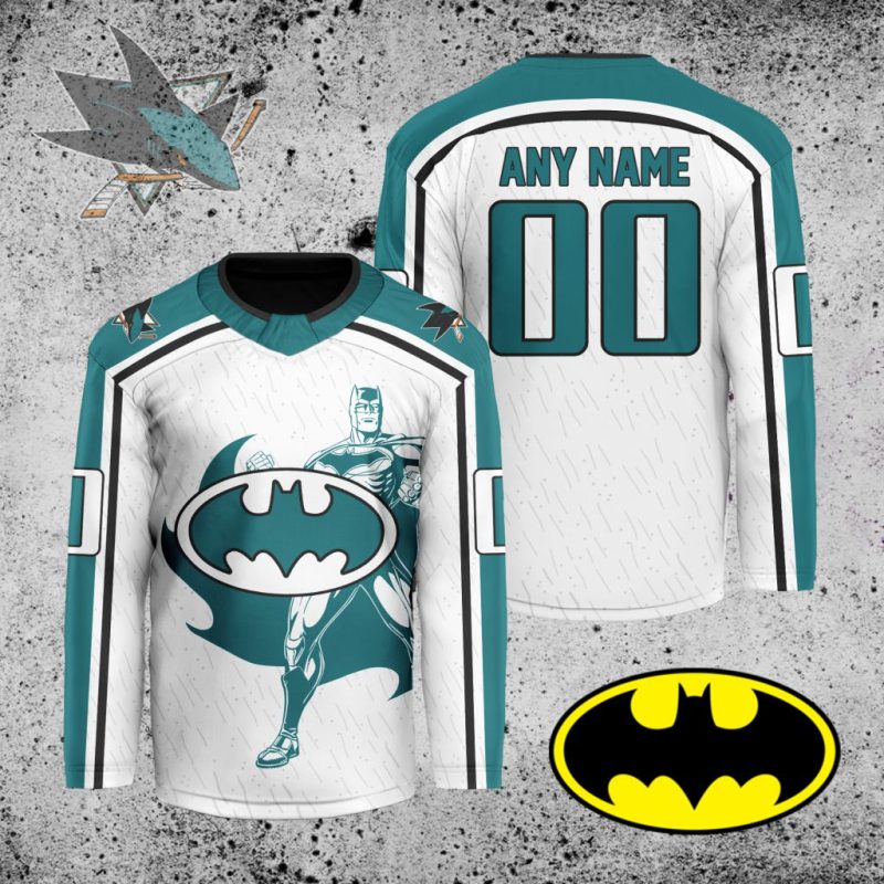 NHL San Jose Sharks X Batman Hockey Jersey