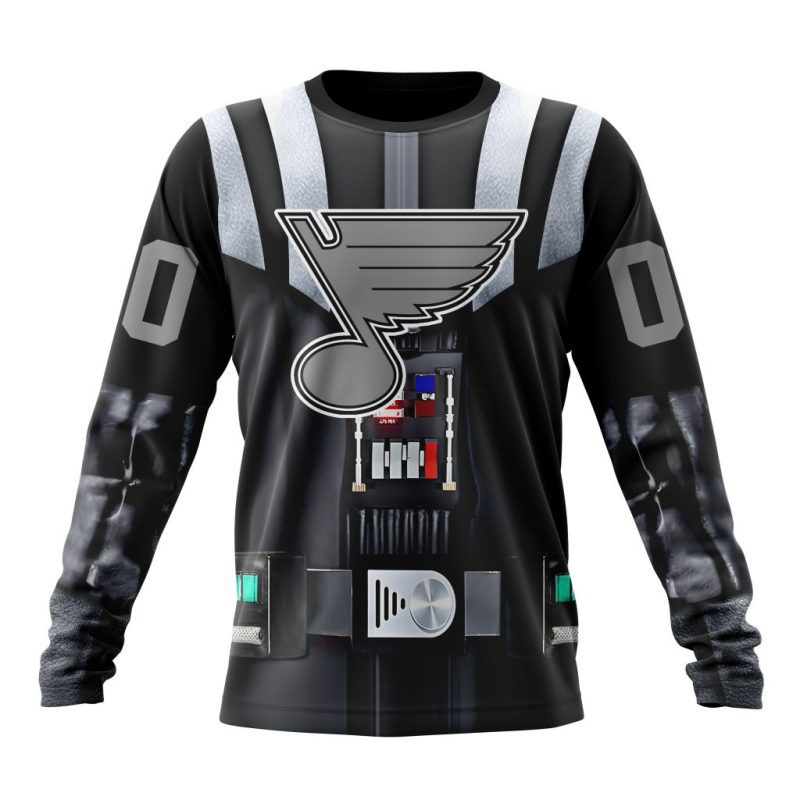 NHL St. Louis Blues Special Star Wars Darth Vader Design Performance Long Sleeve Shirt