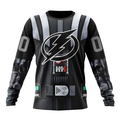 NHL Tampa Bay Lightning Special Star Wars Darth Vader Design Performance Long Sleeve Shirt