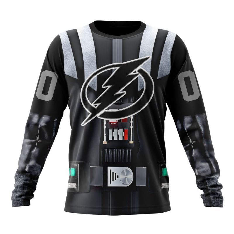 NHL Tampa Bay Lightning Special Star Wars Darth Vader Design Performance Long Sleeve Shirt