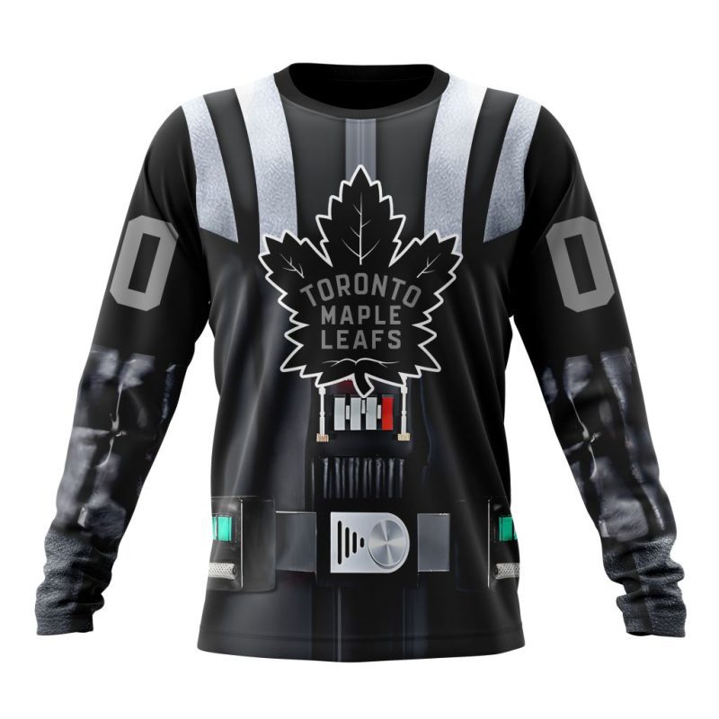 NHL Toronto Maple Leafs Special Star Wars Darth Vader Design Performance Long Sleeve Shirt