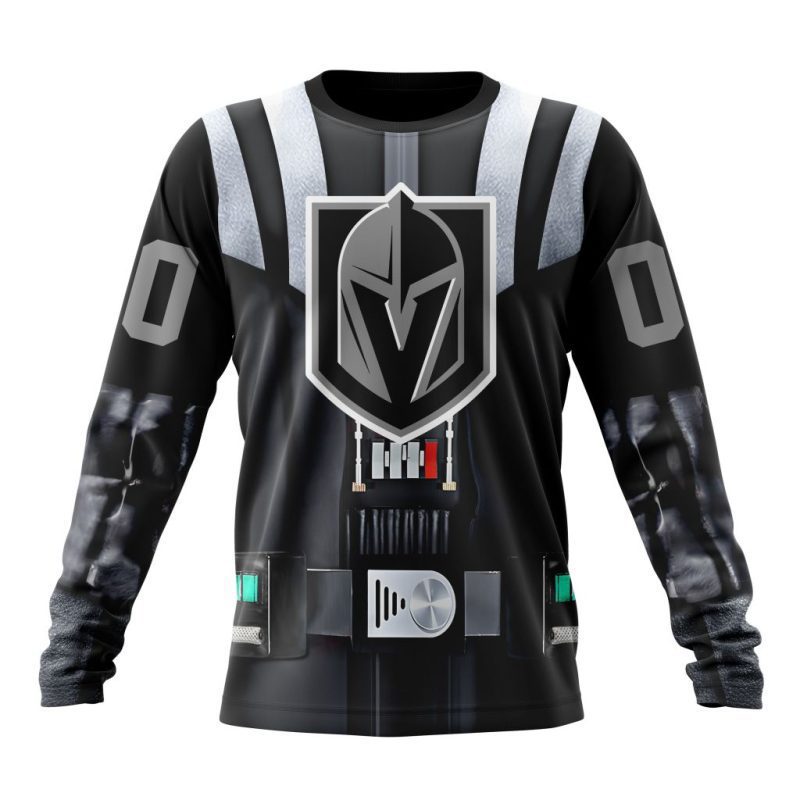 NHL Vegas Golden Knights Special Star Wars Darth Vader Design Performance Long Sleeve Shirt