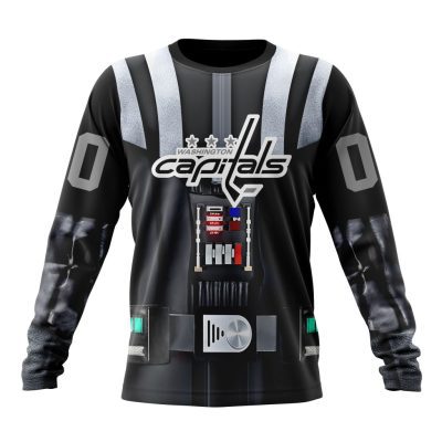NHL Washington Capitals Special Star Wars Darth Vader Design Performance Long Sleeve Shirt