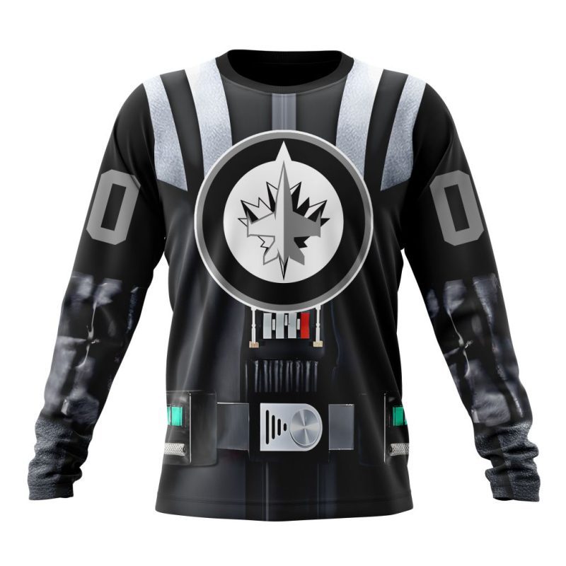 NHL Winnipeg Jets Special Star Wars Darth Vader Design Performance Long Sleeve Shirt