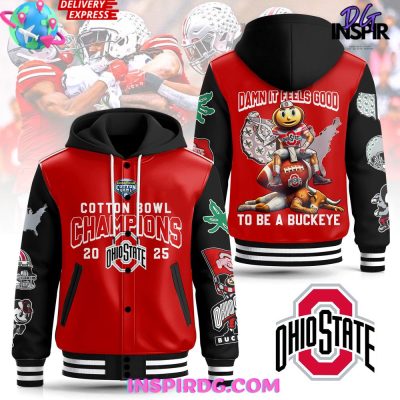 Ohio State Cotton Bowl 2025 Hooded Baseball Jacket CHB1100