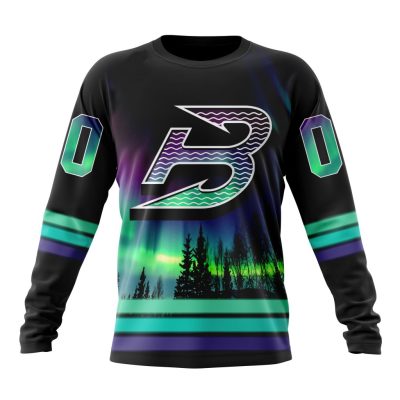 PWHL Boston Fleet Design With Northern Lights Performance Long Sleeve Shirt