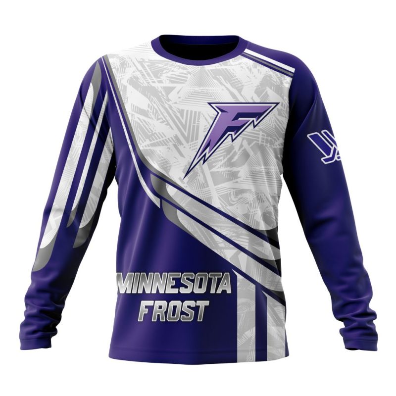 PWHL Minnesota Frost Special Design Concept Kits Performance Long Sleeve Shirt